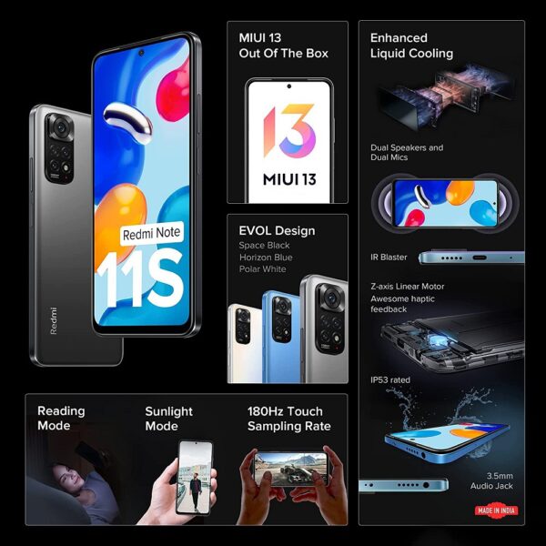 Redmi Note 11s 128 GB, 8 GB RAM, Space Black - Image 5