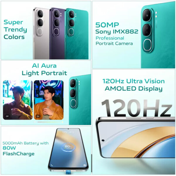 Vivo Y300 256 GB, 8 GB RAM, Emerald Green, Mobile Phone - Image 8